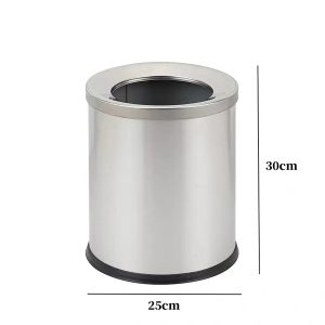 Thùng rác Inox không nắp Ø25 Plasticsaigon - anh san pham