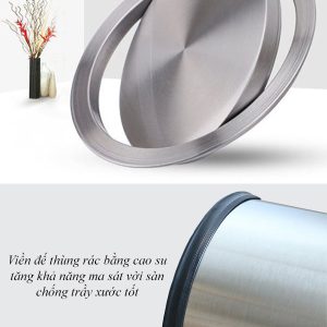 Thùng rác inox nắp lật nhỏ Ø25xH30cm Plasticsaigon - anh san pham