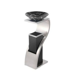 Thùng rác inox trắng chữ Z 60L bền đẹp cho văn phòng và công cộng - hình 1
