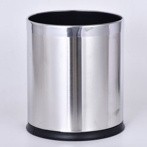 Thùng rác inox tròn 2 lớp 8L bền, sang trọng cho văn phòng & gia đình - hình 1
