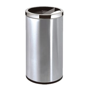 Thùng rác inox tròn Ø30 có gạt tàn - bền, sang trọng, phù hợp văn phòng - hình 1