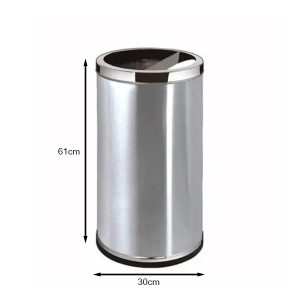 Thùng rác inox tròn có gạt tàn Ø30 Plasticsaigon - anh san pham