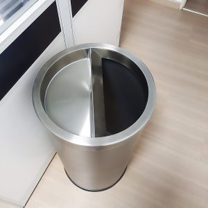 Thùng rác inox tròn có gạt tàn Ø30 Plasticsaigon - hinh 2