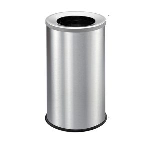 Thùng rác Inox tròn nắp hở Ø30 30 lít bền bỉ cho văn phòng và gia đình