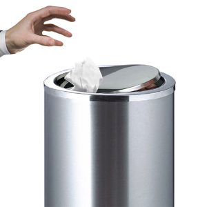 Thùng rác inox tròn nắp lật Ø30 Plasticsaigon - anh san pham