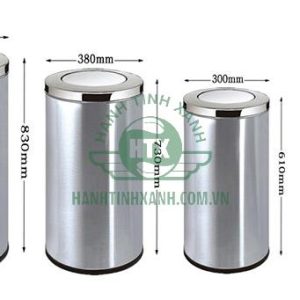 Thùng rác inox tròn nắp lật Ø35 Plasticsaigon - anh san pham