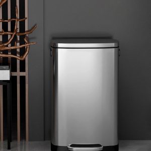 Thùng rác inox vuông đạp chân 50L Plasticsaigon - anh san pham