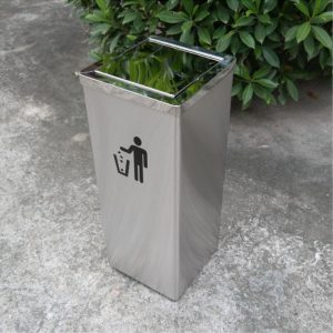 Thùng rác inox vuông nắp lật 24cm Plasticsaigon - anh san pham