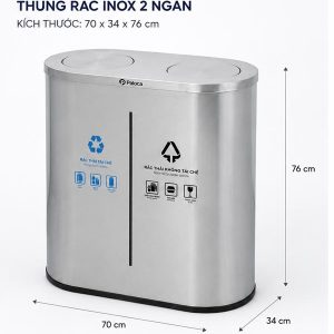 Thùng rác ngoài trời nắp lật Plasticsaigon - hinh 2