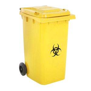 Thùng rác nhựa 240L màu vàng Plasticsaigon - anh san pham