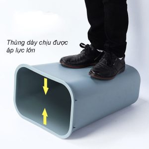 Thùng rác nhựa 25L không nắp Plasticsaigon - hinh 2