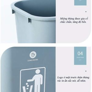 Thùng rác nhựa 35L không nắp Plasticsaigon - anh san pham