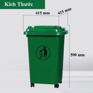 Thùng rác nhựa 50 lít nhập khẩu Plasticsaigon - anh san pham