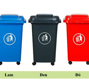 Thùng rác nhựa 60 lít, thùng rác 60L có bánh xe Plasticsaigon - hinh 2