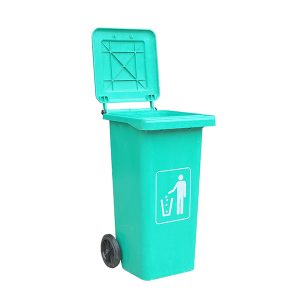 Thùng rác nhựa composite 120L xanh lá Plasticsaigon - hinh 2
