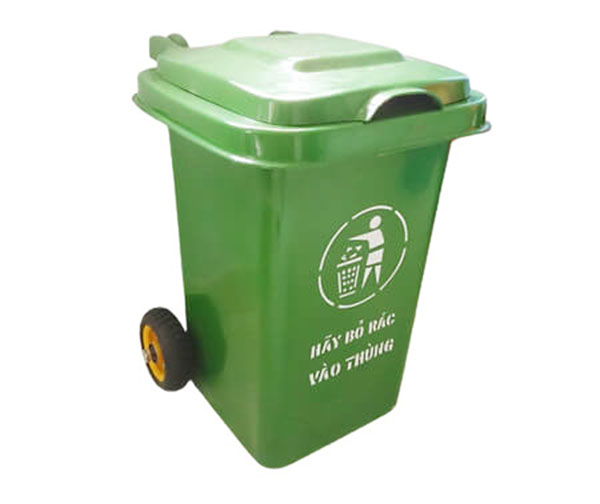 Trang chủ Thùng rác nhựa composite 60L màu xanh lá bền chắc dùng ngoài trời