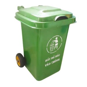 Thùng rác nhựa composite 60L màu xanh lá Plasticsaigon - anh san pham