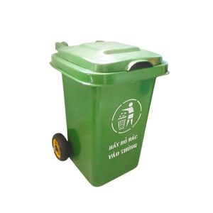 Thùng rác nhựa composite 60L màu xanh lá Plasticsaigon - hinh 2