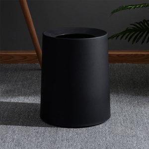 Thùng rác nhựa hai lớp 12L đen Plasticsaigon - anh san pham