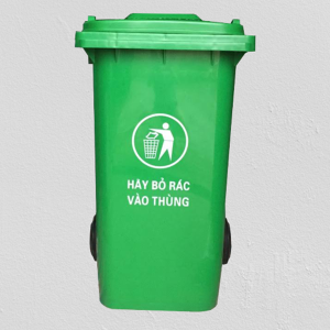 Thùng rác nhựa HDPE 120 lít bền bỉ cho gia đình và công cộng