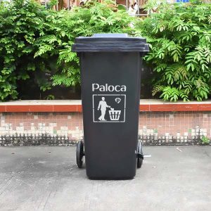 Thùng rác nhựa HDPE 120L màu ghi đen Plasticsaigon - anh san pham