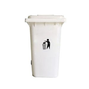 Thùng rác nhựa HDPE 120L màu trắng bền bỉ cho gia đình & công nghiệp