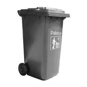 Thùng rác nhựa HDPE 240L màu ghi đen công nghiệp bền bỉ