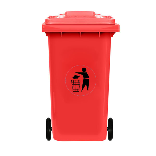 Trang chủ Thùng rác nhựa HDPE 240L màu đỏ công nghiệp bền bỉ