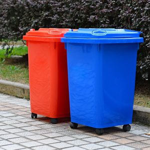 Thùng rác nhựa HDPE 60 lít màu đỏ Plasticsaigon - anh san pham
