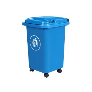 Thùng rác nhựa HDPE 60L màu xanh dương bền bỉ cho gia đình & văn phòng