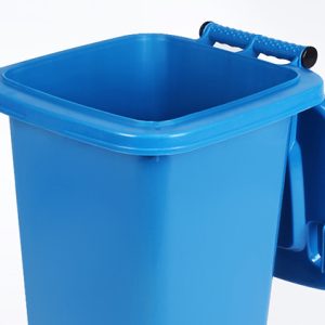 Thùng rác nhựa HDPE 60L màu xanh dương bền bỉ cho gia đình & văn phòng - hình 1