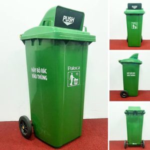 Thùng rác nhựa HPDE nắp đẩy 120L Plasticsaigon - anh san pham