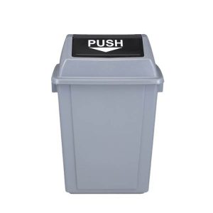 Thùng rác nhựa nắp đẩy 60L màu ghi Plasticsaigon - anh san pham