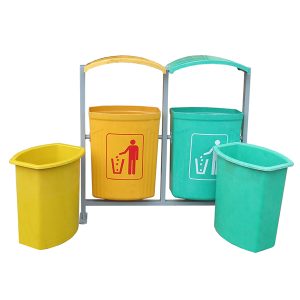 Thùng rác nhựa treo đôi phân loại rác Plasticsaigon - hinh 2