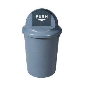Thùng rác nhựa tròn nắp đẩy 60 lít HDPE chịu lực cao