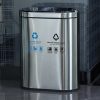 Thùng rác phân loại bằng inox 2 ngăn Plasticsaigon - anh san pham