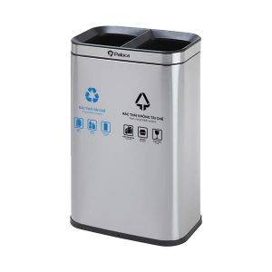 Thùng rác phân loại inox 2 ngăn 60L phân loại rác tiện lợi