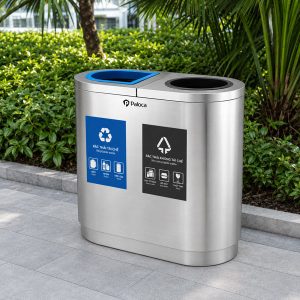 Thùng rác phân loại ngoài trời Plasticsaigon - anh san pham