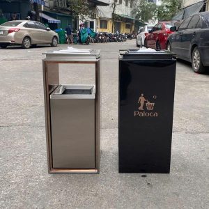 Thùng rác sảnh có gạt tàn ghi Plasticsaigon - anh san pham