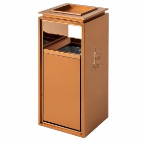 Thùng rác sảnh có gạt tàn màu vàng Plasticsaigon - hinh 2