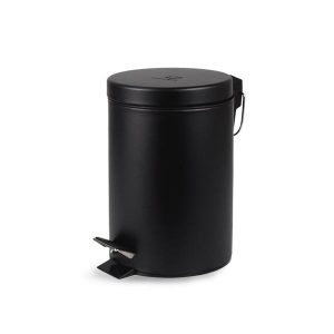 Thùng rác sơn đen đạp chân tròn 20L Plasticsaigon - anh san pham