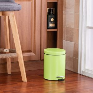 Thùng rác sơn xanh đạp chân tròn 20L Plasticsaigon - anh san pham