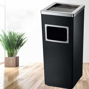 Thùng rác thép có gạt tàn inox Plasticsaigon - hinh 2