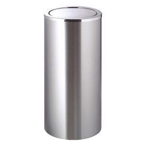 Thùng rác thép phun sơn nắp lật inox Ø30x60cm Plasticsaigon - hinh 2