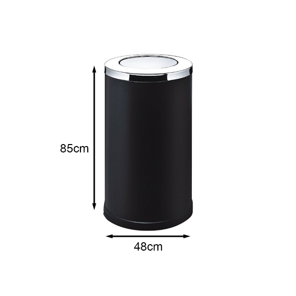 Trang chủ Thùng rác thép phun sơn nắp lật inox 48 lít bền bỉ cho văn phòng