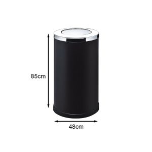 Thùng rác thép phun sơn nắp lật inox Ø48xH85cm Plasticsaigon - anh san pham