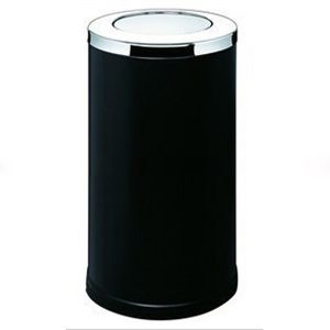 Thùng rác thép phun sơn nắp lật inox Ø48xH85cm Plasticsaigon - hinh 2