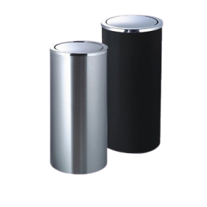 Thùng rác thép sơn nắp lật inox Ø30x60cm dung tích 40L bền bỉ - hình 1