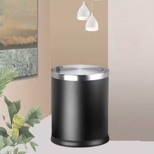 Thùng rác thép sơn tĩnh điện nắp lật Plasticsaigon - anh san pham