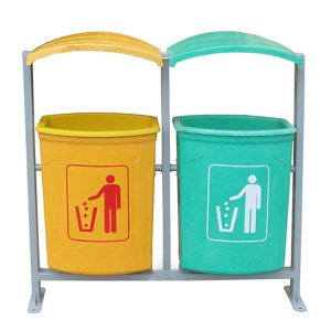 Thùng rác treo đôi composite 50L bền bỉ chống ăn mòn cho văn phòng